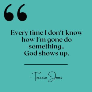 Toccara Jones Instagram - Every time I don’t know how I’m gone do something..
God shows up.