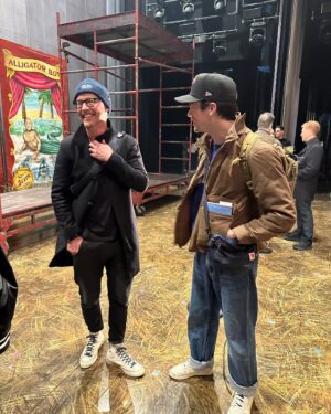Tom Cavanagh Instagram - 🎵”We go together….🎵” 💛⚡️❤️

A joy to see @grantgust finally play a good guy. 

#W4E a stupendous spectacle and GG is tremendous in it, go see him and this  crazy talented Broadway troupe! 🎭 

@w4emusical 
 🌹 🐘
📷: @photo_mocavanagh
