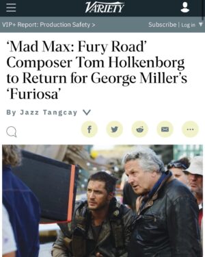 Tom Holkenborg Instagram - What a week in #Cannes for George and #3000YearsofLonging, which I sadly had to miss, but can’t wait for people to see this remarkable film. Also! Very grateful to continue my journey with George with his next installment of the Mad Max series: Furiosa!! Link in my story for the full piece on @variety!