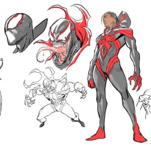 Tom Taylor Instagram - Playing #Spiderman2? 
You can play as our Miles/Carnage/Venom hybrid from #MarvelsDarkAges. 
@coelloiban 
(I’ve already bought it but I won’t play until I’m on top of some deadlines) 
#Spiderman #MilesMorales