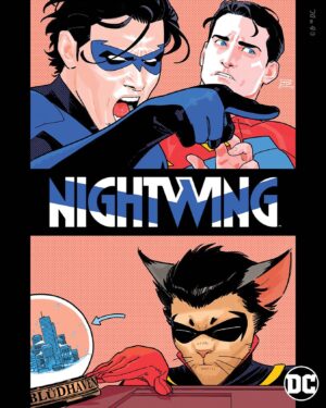 Tom Taylor Instagram - In Nightwing #110, Damian… is turned into a Catboy. Part of our upcoming #TitansBeastWorld event. 
Check out the brilliant @bruno_redondo_f cover. 
#Nightwing #Robin #JonKent #Superman #Supersons #DCComics #Comics