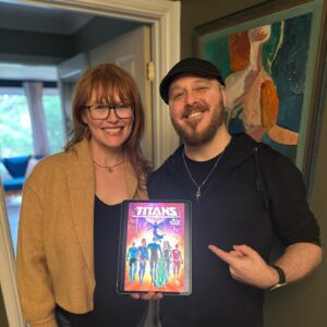 Tom Taylor Instagram - With @nicolascottart and we just heard the Teen Titans film is in development. Can’t wait! 
Titans Volume 1 is out June 4. Preorder now 
#TeenTitans #DCComics #Comics #DC