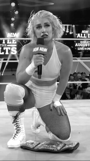 Toni Rossall Instagram - AEW Women’s World Champion Timeless @tonistorm_ sent a message to @mariahmayx during #AEWBOTB11!
