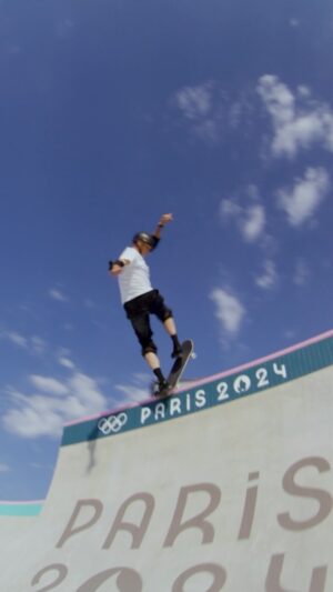 Tony Hawk Instagram - My “how did I get here?” moment from Paris… so far: a course preview of the Olympic skatepark venue earlier this morning. Gonz showed up shortly after (more on that later). 
When people ask me if I have regrets that skateboarding wasn’t in the Olympics when I was younger, the answer is an emphatic no. Because now I exist in a rare space that allows me to do the coolest side quests beyond anything I could ever imagined. Special thanks to @stephanelarance for helping facilitate the barge. 
🎥: @tweestopher