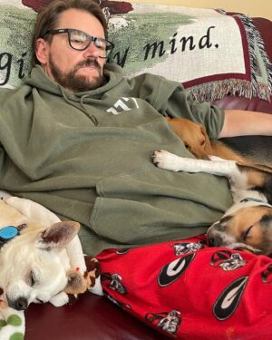 Tony Schiavone Instagram - Three Dogs and football on a Sunday afternoon #loveyourdog