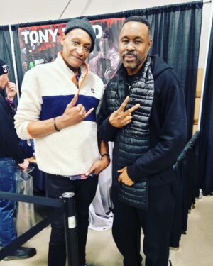 Tony Todd Instagram - W the legendary @Woodharris  #Thewire #winningtime #Trainride