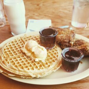 Tony Todd Instagram - Friday feeling! #roscoeschickenandwaffles