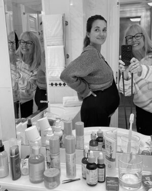 Torrey DeVitto Instagram - From Ireland to baby showers and everything in between, including Jared reading ‘Scary Stories to Tell in the Dark’ to our baby girl. 🤍🤍🤍