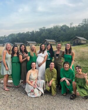 Torrey DeVitto Instagram - This weekend I got to celebrate my upcoming wedding with my best friends and sisters glamping at the beautiful @camparamoni . It was a weekend I will never ever forget. It was a weekend filled with love, joy, laughter, amazing conversation and deep connections. The time everyone took to make this weekend so perfect has left me speechless (even if I had to waddle my way through every activity). ❤️❤️❤️ #camparamoni