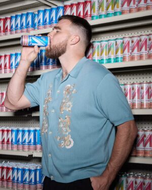 Travis Kelce Instagram - Only fun things ahead with the greatest energy drink in the game 🤓 @drinkaccelerator
