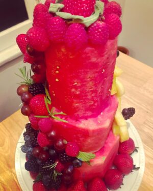 Trevor Duke-Moretz Instagram - Belated- bc I was on an insta hiatus- but we had the happiest of birthdays for @frangerdanger last Wednesday- he doesn’t eat cake- so me and @cecm_art @sarahconverse made a cake out of watermelon and berries- swipe to see- love you sir and happy birthday ;)