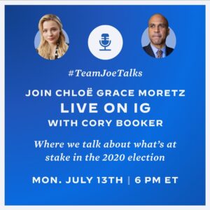 Trevor Duke-Moretz Instagram - Very excited to be helping produce these! Join @chloegmoretz with a series of talks she will be hosting to walk through prominent issues that concern the upcoming election. First up she will be chatting with @corybooker. Tune in July 13th at 3pm PST on her instagram live to check out the convo!