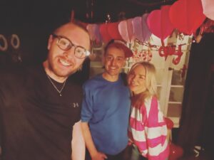 Trevor Duke-Moretz Instagram - We couldn’t remember what number it was, 9? 10? But we were happy all the same to have my mom out for valentines- after my dad left Nick and I made it a tradition to host her for valentines- another one in the books ;) ♥️ ❤️ ♥️