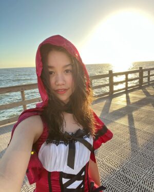 Trinity Bliss Instagram - “I” was walking the path to “grandma”’s house when I saw… ♥️🌅🐺😉. Happy Halloween everyone!!! 👻