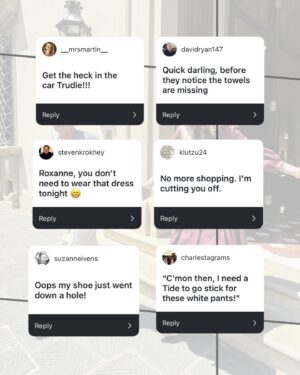 Trudie Styler Instagram - Thank you so much for these awesome captions/responses - they kept me cracked up all day. Here’s some of your highlights.
Hope you’re having a great summer! xt