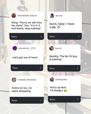 Trudie Styler Instagram - Thank you so much for these awesome captions/responses - they kept me cracked up all day. Here’s some of your highlights.
Hope you’re having a great summer! xt