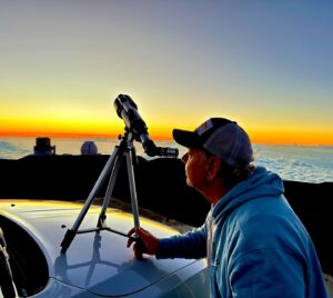 Tuc Watkins Instagram - Helicoptered over a live volcano and then watched the sun set and moon rise above the clouds from the highest point in the Pacific Ocean. No big deal. Go back to whatever you were doing. 👍