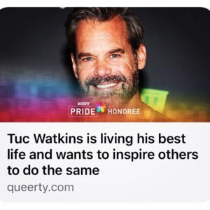 Tuc Watkins Instagram - Thank you @Queerty for elevating the LGBTQ  community. 🏳️‍🌈 For highlighting the differences in our backgrounds, identities, and experiences, all through the lens of camaraderie. 
👊🏼👊🏾👊🏿 #Pride2023 ❤️🧡💛💙💚💜
🔗 in bio