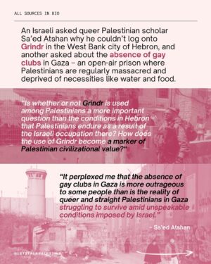 Tyler Oakley Instagram - This Pride month, you may have heard people raving about Tel Aviv’s “Pride Parade” or how you shouldn’t criticize Israel because they’re “progressive” on LGBTQ  issues.

Send this to someone you know who still thinks this way

Thank you to @tyleroakley @nooraldayeh @officialjakegyllenhalal @kimsaira for collaborating with us on this and amplifying it to educate more people ✨🇵🇸🏳️‍🌈

CORRECTION: As of December 2023, Israeli gay couples have equal rights to adopt. We apologize for the outdated information on Slide 8.

#palestine #freepalestine #gaza #savegaza #israel #telaviv #telavivpride #pride #pridemonth #gay #queer #activism #news #politics #history #genderfluid #lgbt #lgbtq
