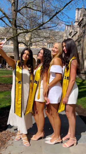 University of Michigan Instagram - The Law Quad is glamorous and so are the members of the Class of 2024! 🎥 #MGoGrad #Victors2024