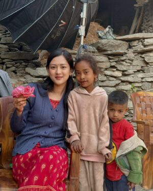Upasana Singh Thakuri Instagram - Our song ‘Rukum Maikot’ has touched so many hearts, reaching number 1 on YouTube. I’m deeply grateful for the love and support you’ve shown to our film Khusma. Maikot, a hidden treasure in Nepal, welcomed me like an old friend. Its gentle hills whispered peace, and its people felt like family.

For forty days, I lived in Maikot, walking its paths and breathing its air. It became more than just a place for our film—it became a sanctuary where my spirit found rest. Every sunset, every smile, brought me a deep sense of calm.

This song isn’t just music; it’s a tribute to Maikot—a place of pure beauty that many have yet to discover. I left a piece of my heart there, and I can’t wait to return to its peaceful embrace. Thank you, Maikot, for letting me see you, for letting me feel you, and for helping me find the peace I didn’t know I needed.