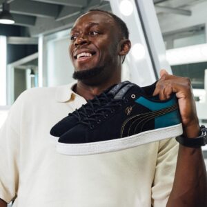 Usain Bolt Instagram - Smiling bcuz I know my peeps gonna really love my new signature shoes 😊 #Jaminate 

#linkinbio 💥