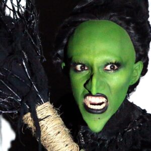 Vander von Odd Instagram - Ring around the rosy, a pocket full of spears! 🧹🔥 Welcoming spook season with this makeup by @mmmmmiya of one of my absolute favorite characters. Miya applied the makeup live (which you can watch in full on my Insta Tv feed) using @ebaperformancemakeup Endura colors, @sugarpill eyeshadows, and some prosthetics gifted to us by @momeinhart 🖤 swipe to see the unfiltered makeup 🔪 Fun fact: the chin mole is actually mine, it’s not part of the prosthetic chin. Another fun fact: this makeup doubles as a very angry jalapeño. Hair by me using @ardawigs / Collar by @silversarkofficial / Lashes by @ardellbeauty / Broom by me for @bouletbrothersdragula S1E1