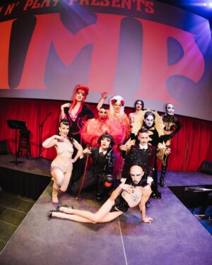 Vander von Odd Instagram - My heart is still so full from @switchnplay VAMP @lincolncenter 🖤 I feel beyond lucky to have these beautiful creatures in my life ⚰️🪦💀

VAMP images by @sidewalkkilla 
Backdrop by @mettieostrowski 
Headpiece, gloves, capelet, skirt, veil, & tombstone by me
Neck corset @misty_couture
