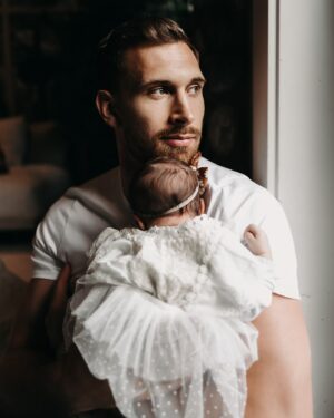 Vanessa Morgan Instagram - Kaia Autumn Skye 🪽 Born July 27th. Been enjoying all the baby snuggles these past 3 weeks with our angel. Beyond  Grateful 🫶🏽