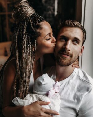 Vanessa Morgan Instagram - Kaia Autumn Skye 🪽 Born July 27th. Been enjoying all the baby snuggles these past 3 weeks with our angel. Beyond  Grateful 🫶🏽
