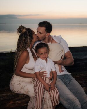 Vanessa Morgan Instagram - Kaia Autumn Skye 🪽 Born July 27th. Been enjoying all the baby snuggles these past 3 weeks with our angel. Beyond  Grateful 🫶🏽