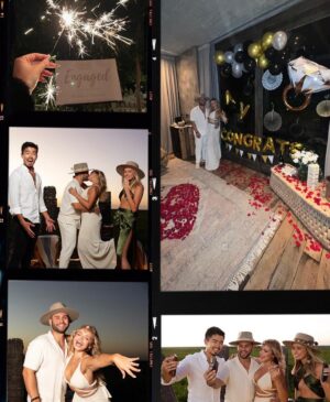 Veronika Dash Instagram - 11.11.22 💍 I always believed in fairytales and I feel like the luckiest woman in the world that I am truly living in one. 🪄Naturally, my Prince Charming @andrew_sandler proposed to me in a hand in the sky in middle of the Tulum jungle against the most magical golden hour horizon. ♥️ My best friend, my other half and now my fiancé! 👑 I can’t wait to spend the rest of my life with you - building empires, pursuing passions, creating masterpieces and galavanting through the galaxy. 🌌 I love you to infinity, in this life and the next. ♾ (Yes, we are in preproduction of our romcom😂👩🏼‍🤝‍👨🏻🥹) #engaged