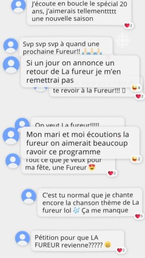Véronique Cloutier Instagram - Attention, attention : en ce lundi matin, nous sommes porteurs de bonne nouvelle! C’est le retour de LA FUREUR!!!!!!!!!! 🥹😭🤯🥰🥳

La Fureur | Samedi 7 décembre 19h | Sur nos ondes et en direct sur @icitoutv 
.
.
.
#icitele #radiocanada #icitoutv #lafureur #nostalgie