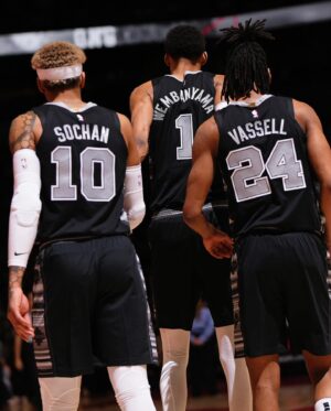 Victor Wembanyama Instagram - I would’ve never been able to do this alone. 
This one is for my teammates, for the entire staff from trainers to coaches, from the chef at the cafeteria to the ushers at the arena every night, for the Spurs organization, for the best fans in the world having our back winning or losing. And last but not least for the city of San Antonio, I found a home here. Thank you all.