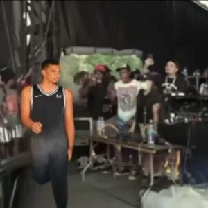 Victor Wembanyama Instagram - I would’ve never been able to do this alone. 
This one is for my teammates, for the entire staff from trainers to coaches, from the chef at the cafeteria to the ushers at the arena every night, for the Spurs organization, for the best fans in the world having our back winning or losing. And last but not least for the city of San Antonio, I found a home here. Thank you all.