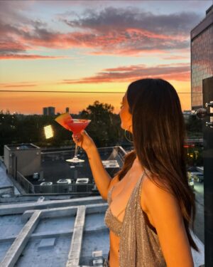 Victoria Justice Instagram - If you said it wasn’t a good month, JULYin’!!! 🤭💞🌊🍸💃🏻✨🎥🤫🪩🥵🎶🌇🫶🏼
p.s. thank you to everyone streaming down, ily!!