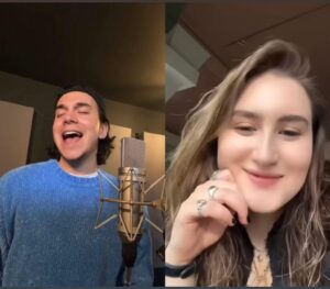 Vincent Julien Instagram - Il s’agit d’un concours. Dites-moi ce que vous pensez de ce potentiel duo? Bravo @rosalinnmusic pour ton incroyable talent et cette magnifique chanson. J’ai eu beaucoup de plaisir à faire cette traduction en français de Universe. #duetwithme #duet #openversechallenge #universe #rosalinn