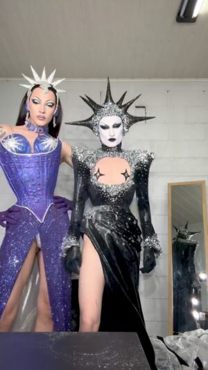 Violet Chachki Instagram - Backstage divas- Thank you for having us Costa Rica! 💜 @gottmik