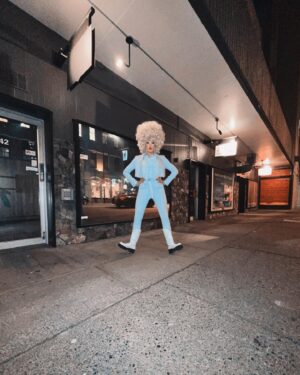 Vivian Vanderpuss Instagram - Hello I’ll be playing the part of “blue sky” for todays break in grey weather. 
☁️ 
Last night’s Bingo was fab! Catch @shelitacox and I @theviciouspoodle this Saturday for a marvelous Drag Brunch. Call to make your reso today!