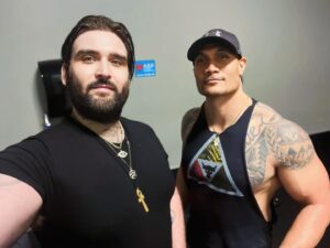 Weston Cage Coppola Instagram - It was a tremendous honor to begin my first workout with my divinely provided brother in spirit @jttomangi . In 2021 I did a sweat lodge that is for the advanced and the kind that would concern a few people due to the extreme heat. After this ritual, tobacco to flame ritual and absolutely infernally hot rebirth experience I met my likeminded warrior brother on set and then the creator said “and that’s not all…this is @ermelinda.manos your future wife that I’ve always wanted you to be with”. I couldn’t be more thankful for the diamond of my life, the blessings the action movie Mojave Diamonds gave to me. 

All the energy I purged brought me to my true path. 

My bro, I’ve never seen a man chest press 150 lbs dumbbells as gracefully and easily l as a conductor leads an orchestra. 

Great things are coming everyone. #brotherhood #spirit #path #exercise #health