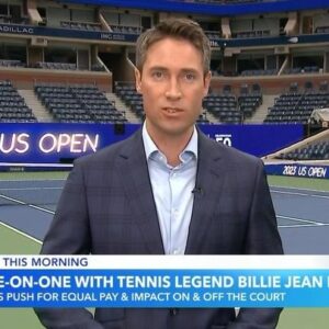 Whit Johnson Instagram - Truly enjoyed this interview with tennis great @billiejeanking !! We discussed 50 years of equal pay at the @usopen and where the equity battle goes from here. Also, the rising American tennis stars… PLUS, what she told me about the importance of #GirlDads… a message I’ll never forget!  @goodmorningamerica