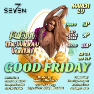 Widow Von'Du Instagram - Okay, Missouri! 😍 You feel me? I’m comin’ down south, honey! Cape Girardeau, pull out your Sunday best and wear it on Good Friday as we turn it UP @club_seven_ | March 29th - M&G 9P! #capegirardeau #missouri