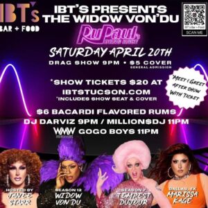 Widow Von'Du Instagram - ARIZONAAAAAAAA!!!! It’s about time to get hot 🥵 mama is comin to Tucson. Don’t miss me babes come party at @ibts where you’ll see me with #rupauldragrace season 7 sis @tempestdujour 🤩 the bday month keeps on GIVING! Show at 9p - Meet & Greet me after. 😘