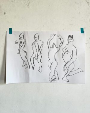 Wilfrid Wood Instagram - Life drawing last night with @2bornot2bcollective