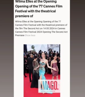 Wilma Elles Instagram - Opening of the 77. Cannes Filmfestival 
Premiere of THE SECOND ACT 
Wearing @lemannecef 
LEMAN NECEF 💃
@festivaldecannes #cannes #filmfestival