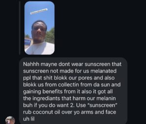 Woody McClain Instagram - I got COOKED for trying to tell my brothers to wear sunscreen…Can someone please explain why wearing it is important for the ones that don’t know.