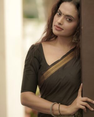 Yamuna Chinnadurai Instagram - Madhavi 
Saree @selaiyum_ravikaiyum 
Pc @camerasenthil 
Mua @jeevithamakeupartistry 
Organised @rrajeshananda 
Thank u all 
#kalamkariwithyamuna