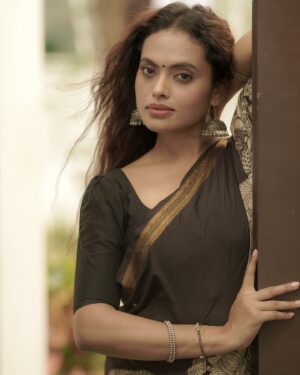 Yamuna Chinnadurai Instagram - Madhavi 
Saree @selaiyum_ravikaiyum 
Pc @camerasenthil 
Mua @jeevithamakeupartistry 
Organised @rrajeshananda 
Thank u all 
#kalamkariwithyamuna