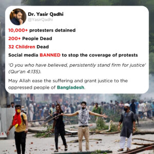 Yasir Qadhi Instagram - May Allah help the people of Bangladesh