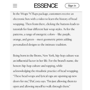 Yaya DaCosta Instagram - Thank you, @essence for celebrating with me!
Wraps N’ Raps is now LIVE!
💛

📸: @tibalism